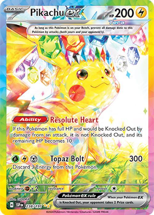 Pokémon Pikachu Surging Sparks Ex Single Raw Card